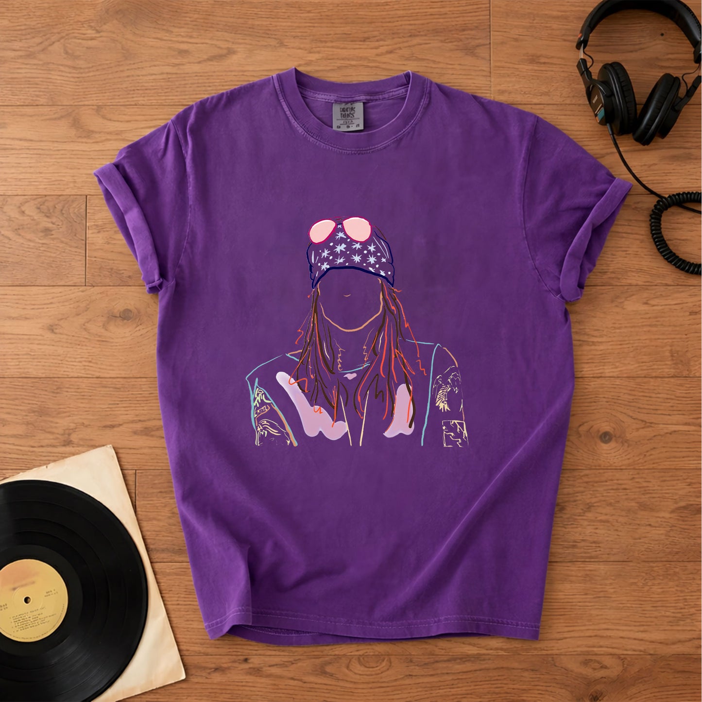 Axl Rose Minimalist Line Art Vintage T-Shirt – Retro Rock Music Axl Rose of Guns N' Roses Merch Tee