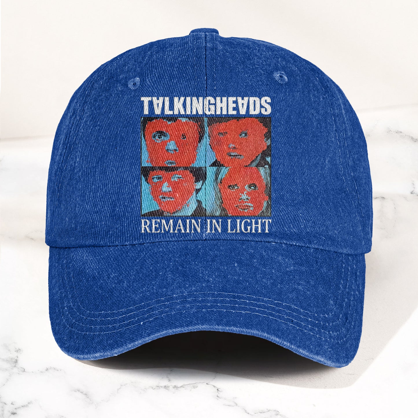 Talking Heads Remain in Light Punk Rock Denim Cap – Retro Music Fan Concert Cap Gift For Dad Father's Day (With Box)