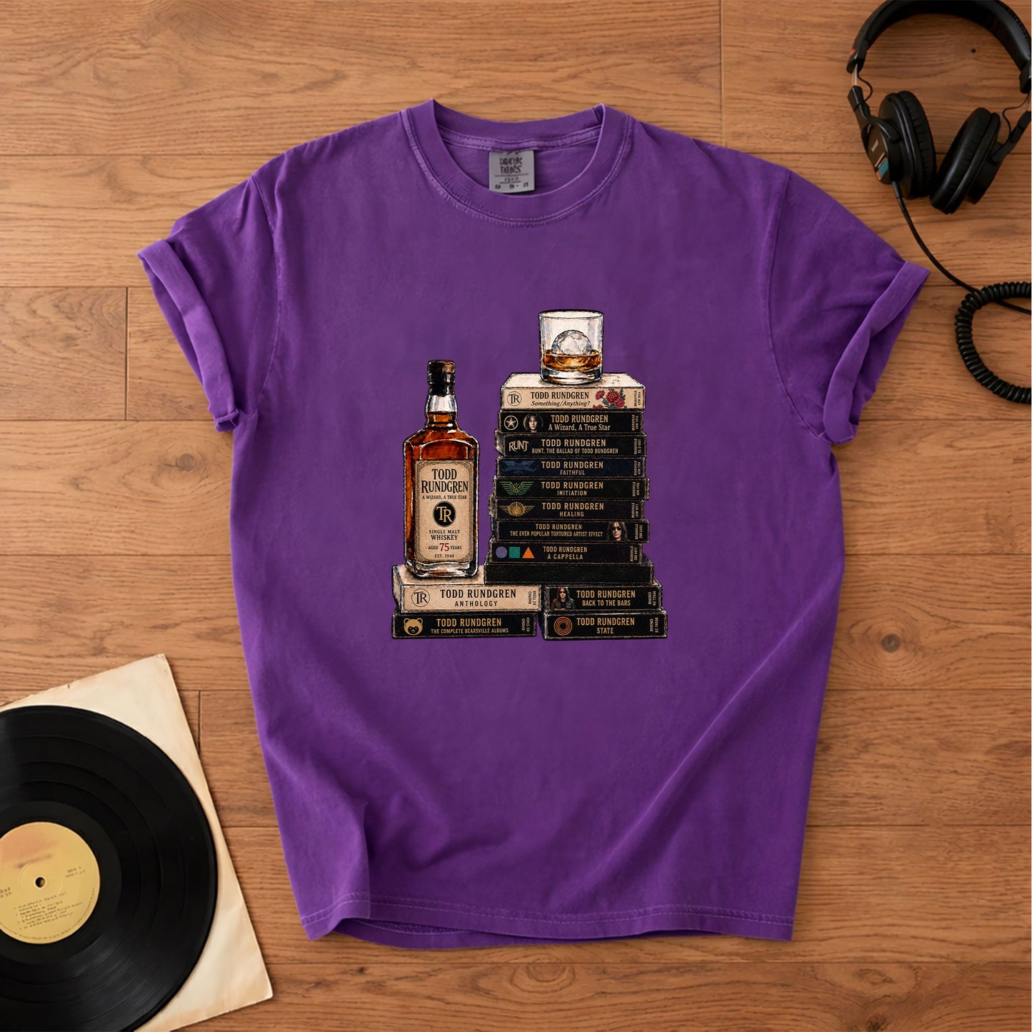 Todd Rundgren Cassette Album Collection T-Shirt – Retro Rock Music Merch Tee