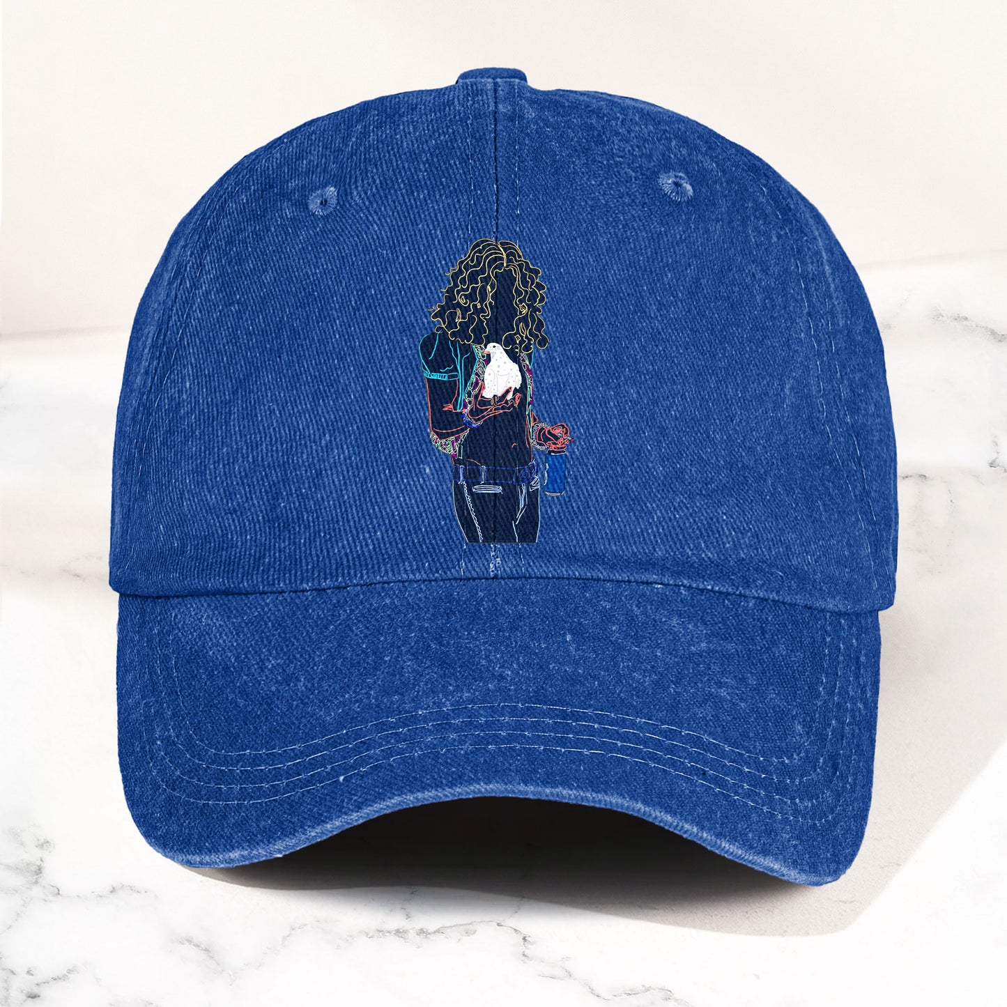 Robert Plant Denim Cap – Retro Classic Rock Music Inspired Dad Hat (With Box)