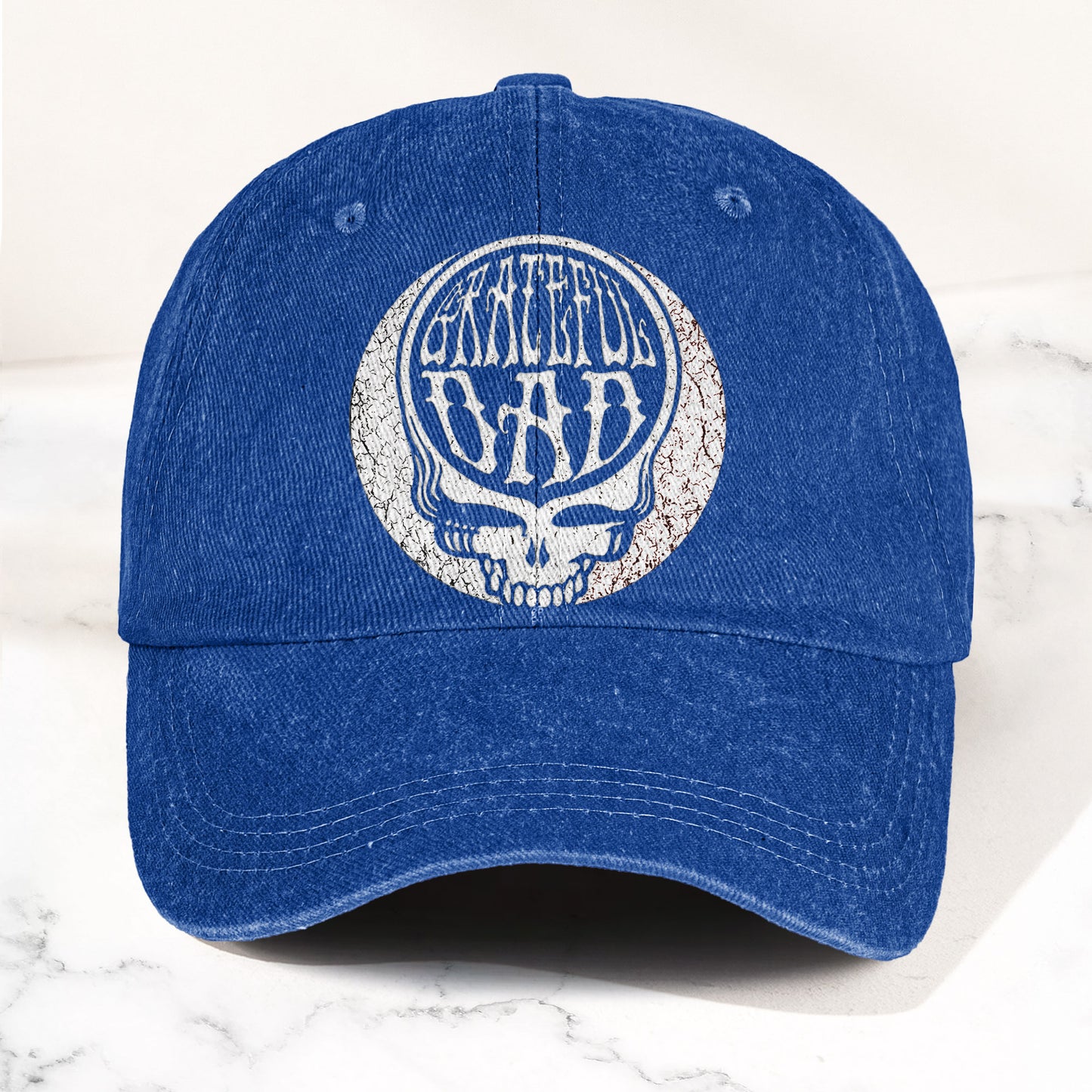 Grateful Dead Hat Steal Your Face Skull Denim Cap – Retro Vintage Dad Cap Gift For Dad (With Box)