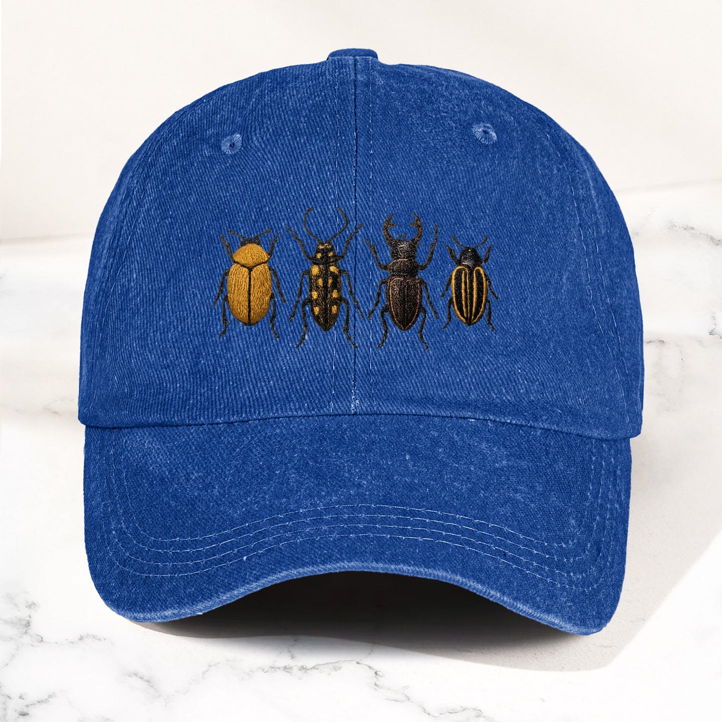 The Beatles Denim Cap – Minimalist Beetle Design Dad Hat ( With Box)