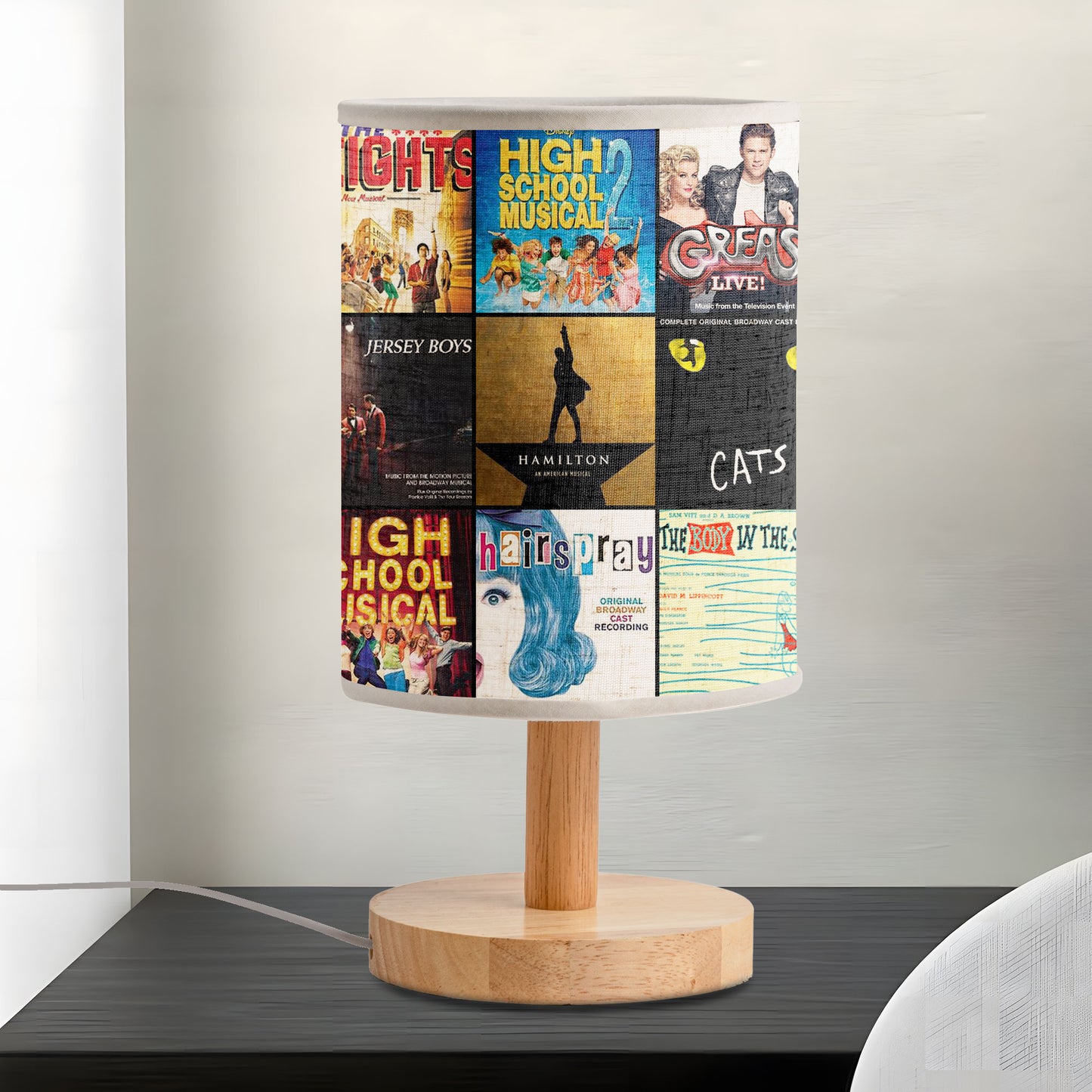 Broadway Classics Fabric Lamp – A Cozy Tribute to Timeless Musicals