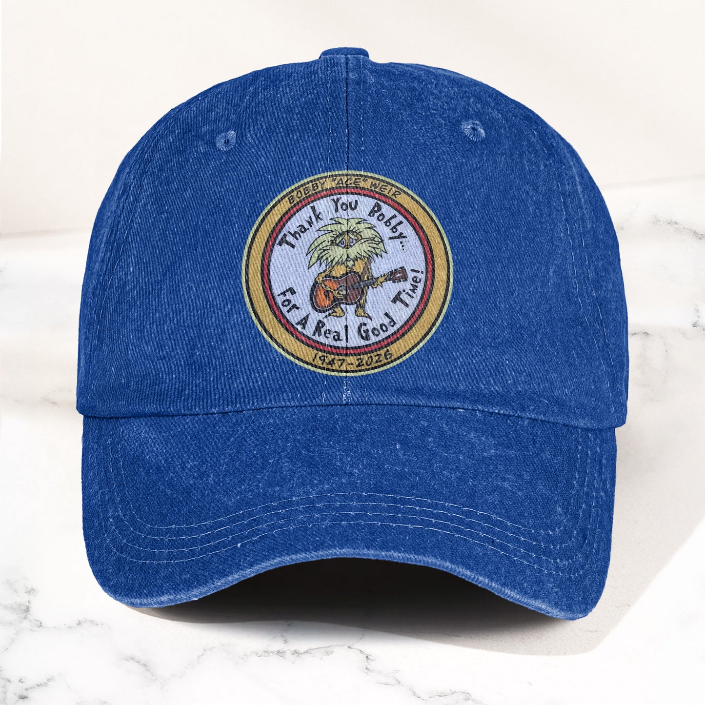 Bobby "Ace" Weir Denim Cap – Retro Bob Weir Tribute Merch Hat Gift For Dad (With Box)