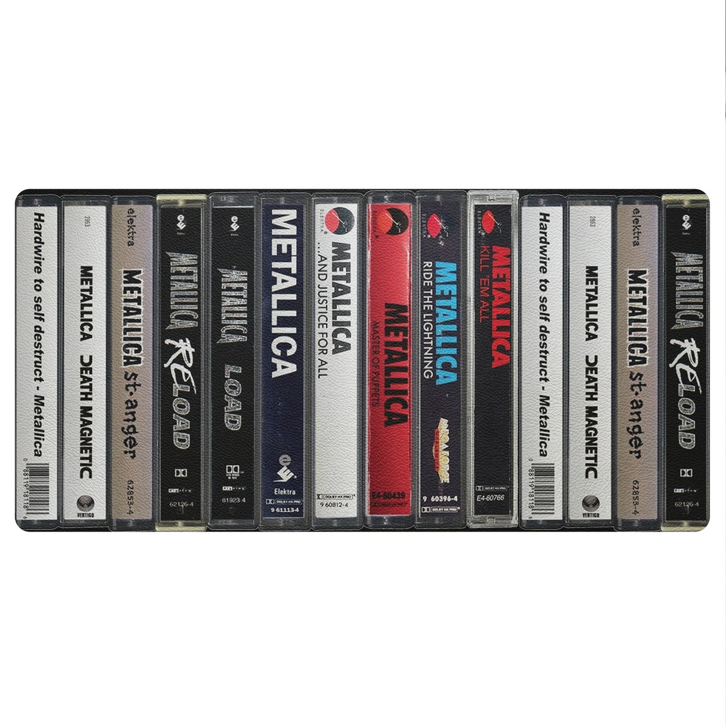 Metallica Cassette Album Collage Print Desk Mat – Non-slip Office Gift Keyboard Pad Birthday Gift For Music Lovers