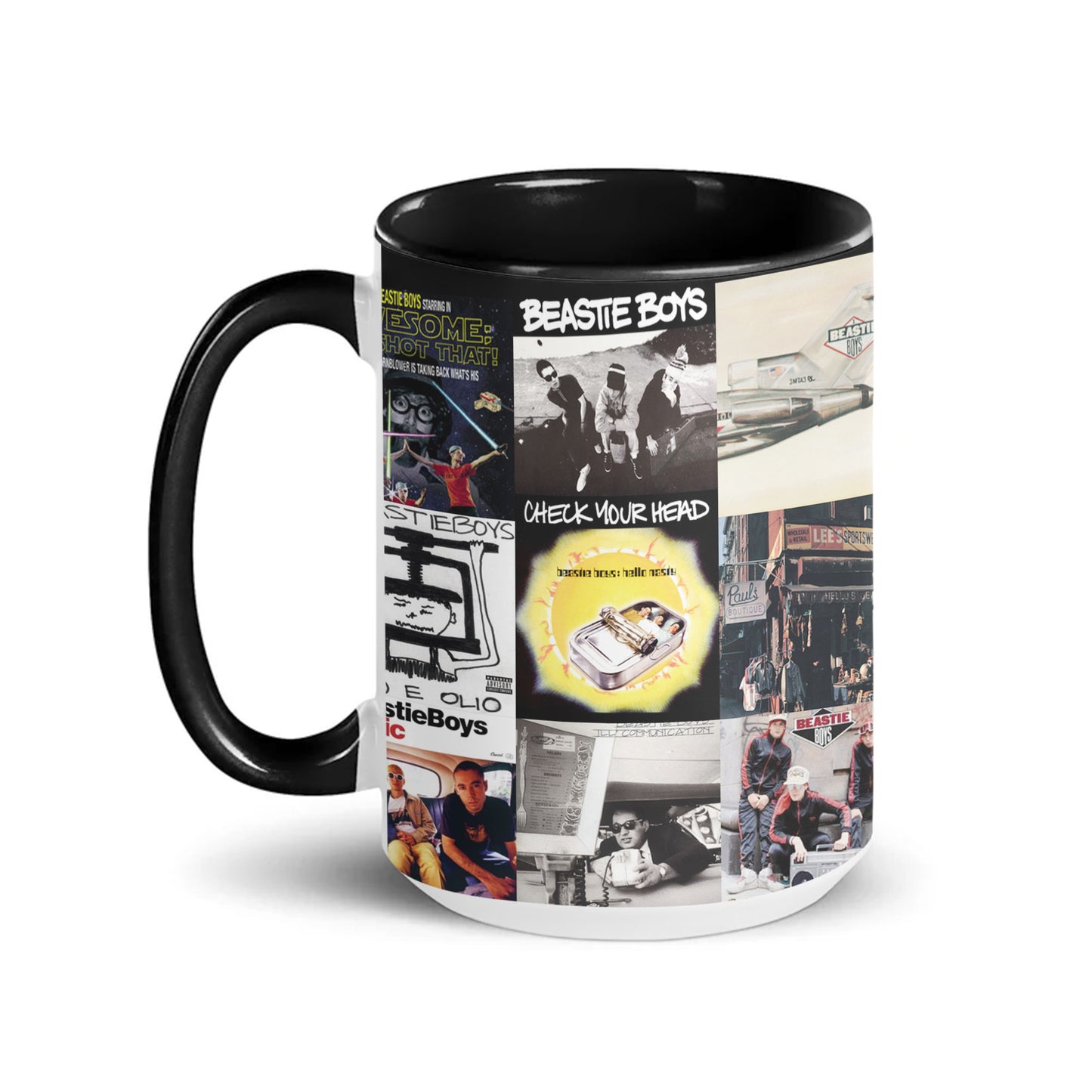 Beastie Boys Accent Mug – Classic Album Cover Collage Gift