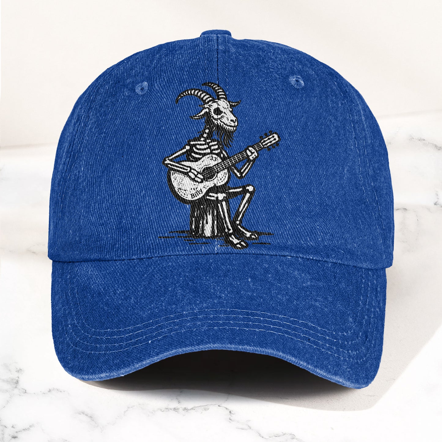 Billy Strings GoatSkeleton Guitarist Graphic Music Merch Denim Cap – Retro Vintage Dad Cap Gift For Dad (With Box)