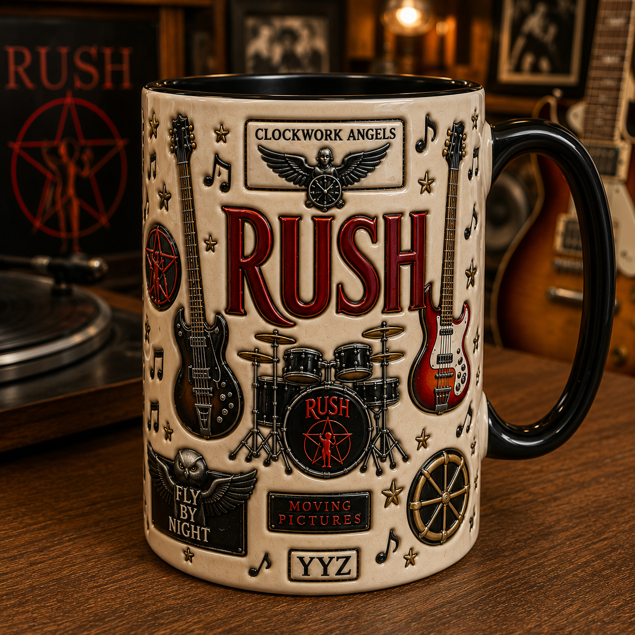 Rush 2112 Mug – Permanent Waves Classic Rock Coffee Cup, Progressive Rock Gift for Rush Fans