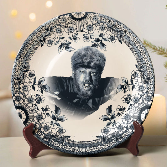 Vintage Horror Collector’s Ceramic Plate – The Classic Wolf Man 1941