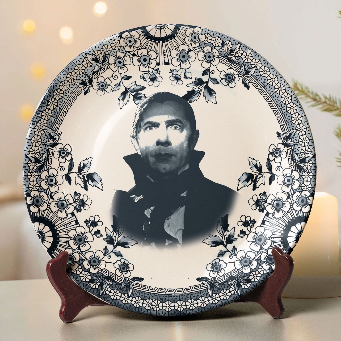 Vintage Horror Ceramic Plate – Count Dracula