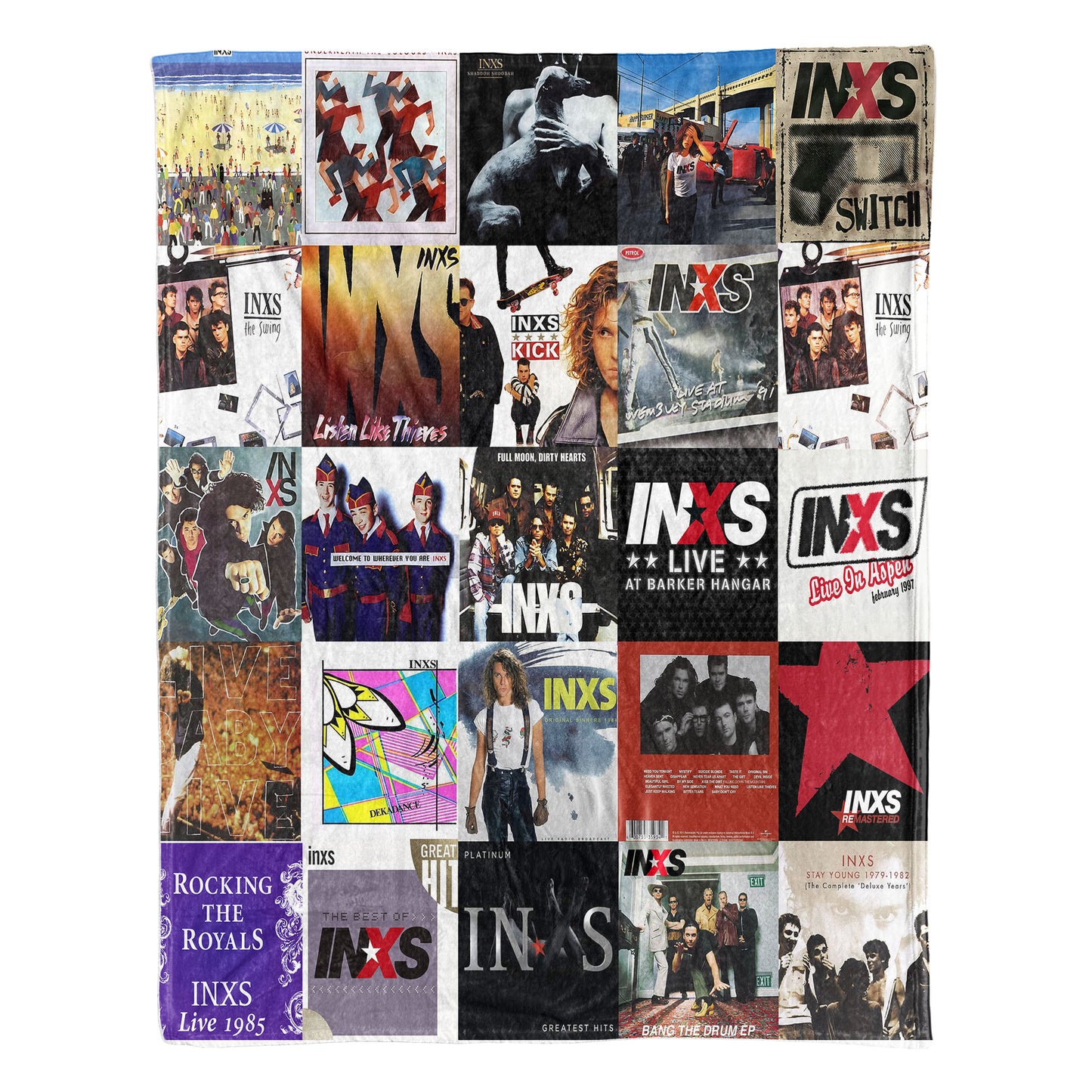 INXS Sherpa Blanket – A Retro Album Cover Tribute for True Fans