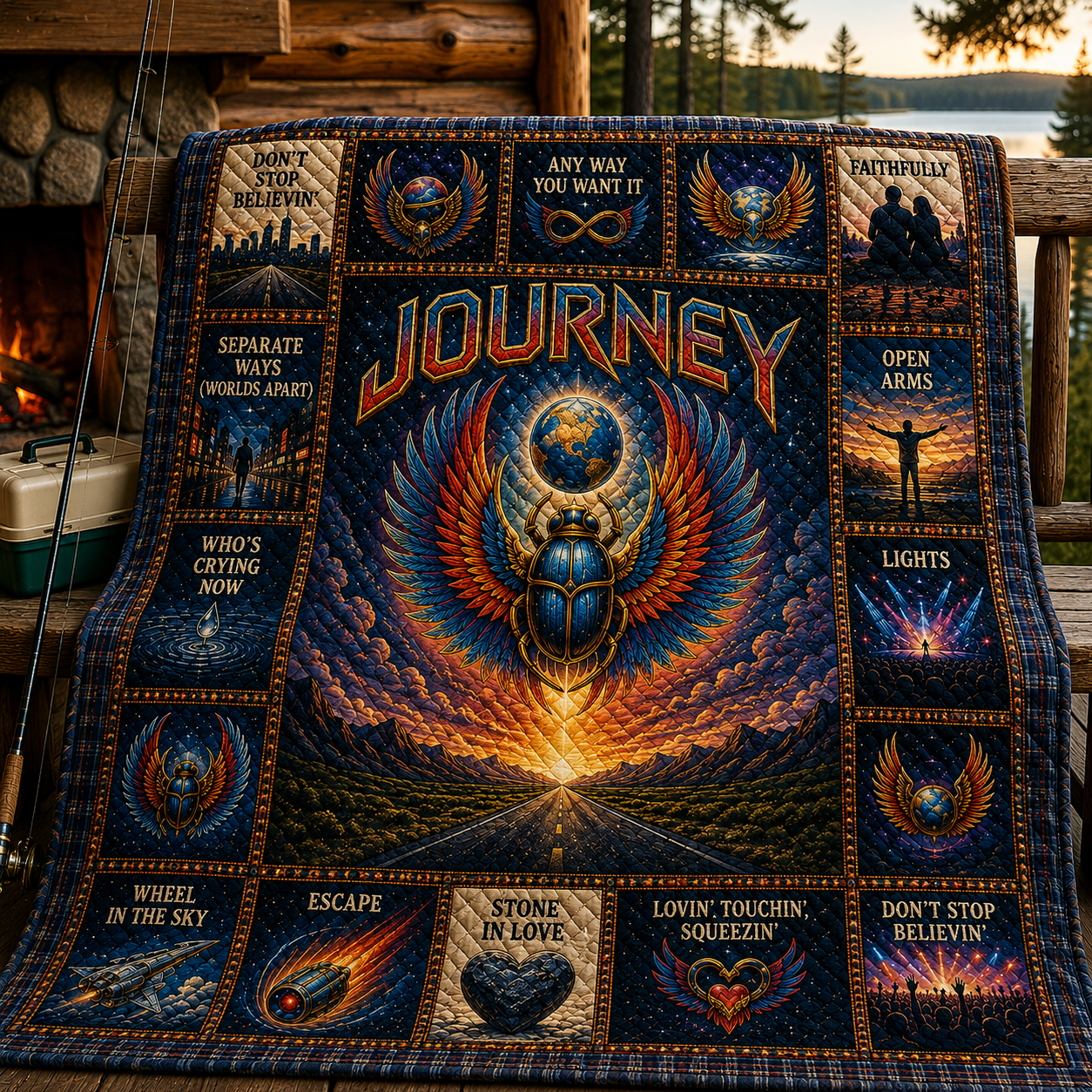 Journey Band Arena Rock Quilt Blanket – Don't Stop Believin' In Every Stitch