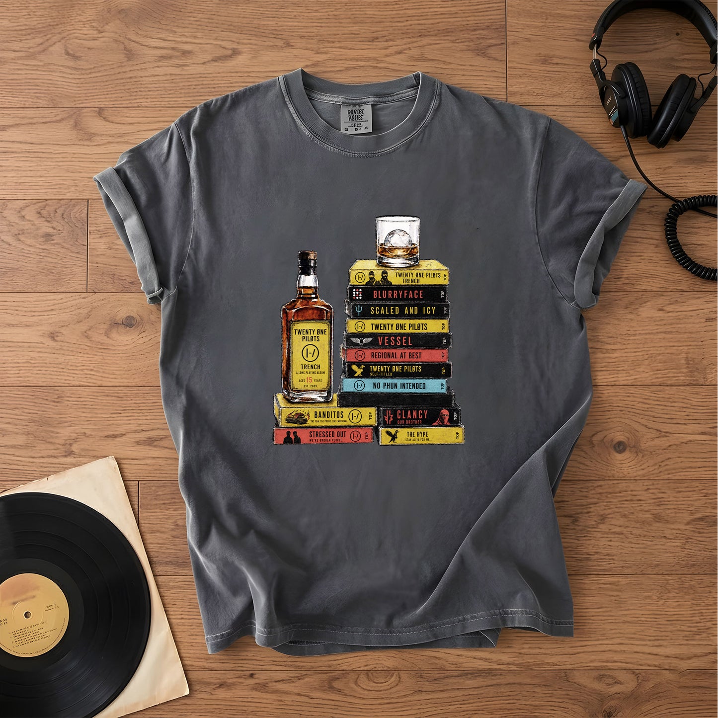 Twenty One Pilots Cassette Album Collection T-Shirt – Music 21 Pilots Band Merch Tee
