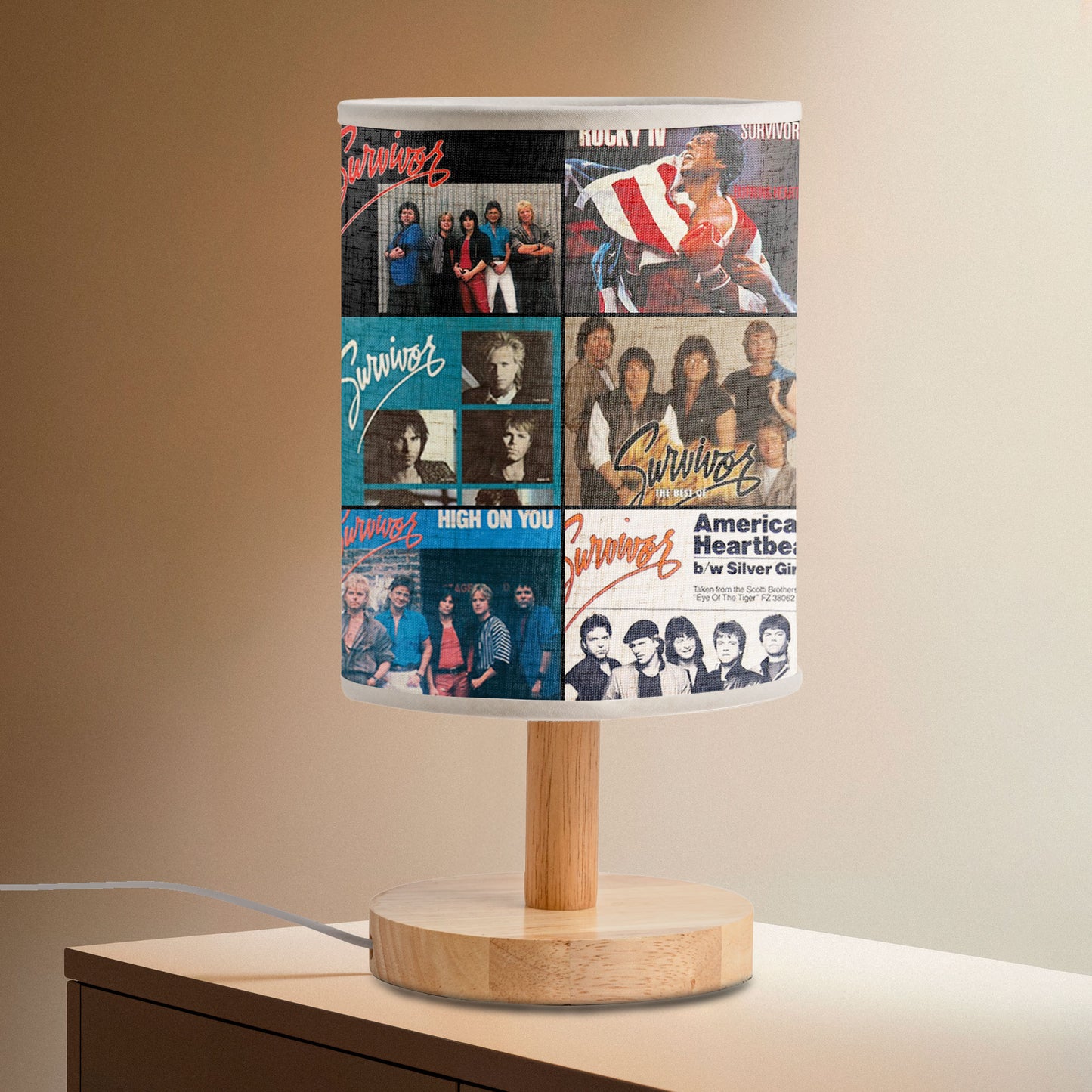 Survivor Album Art Table Lamp – Classic Rock & 80s Anthem Accent Light