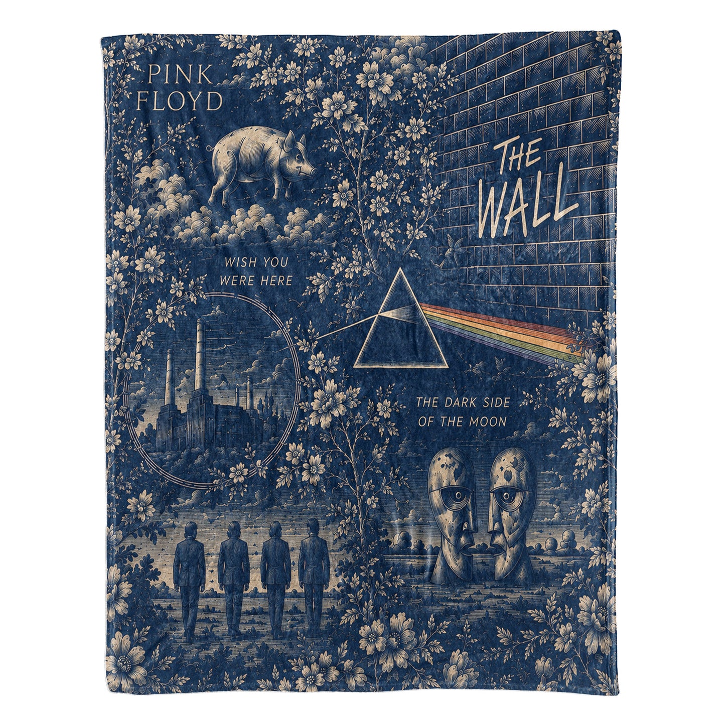 Pink Floyd Sherpa Blanket – The Dark Side Of The Moon Vintage Blanket