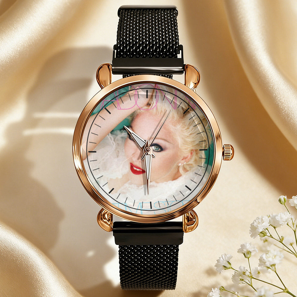 Madonna Vintage Portrait Watch – Classic Pop Star Design Available