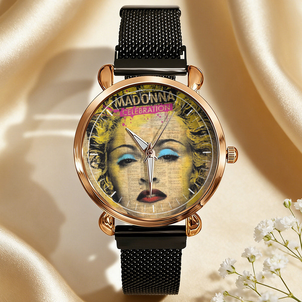 Madonna Vintage Portrait Watch – Classic Pop Star Design Available