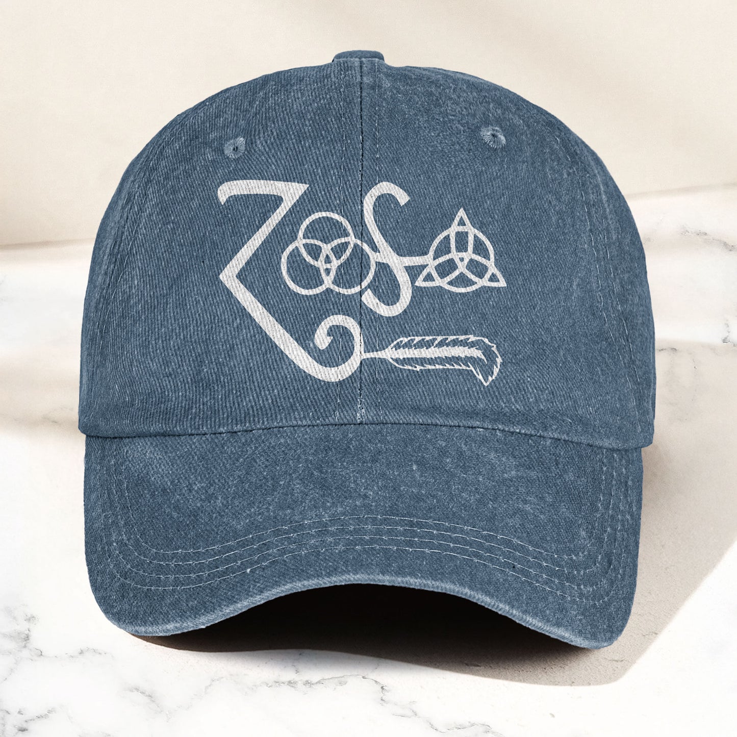 Led Zeppelin Denim Cap – Retro Classic Rock Music Inspired Dad Hat (With Box)