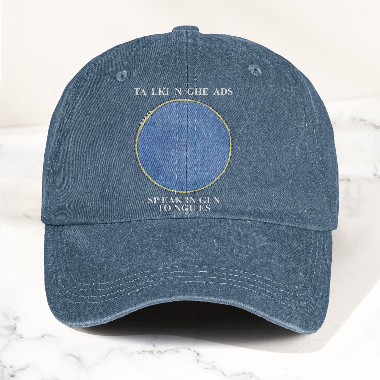Talking Heads Speaking in Tongues Denim Cap – Retro Music Fan Concert Cap Gift For Dad Father's Day (With Box)