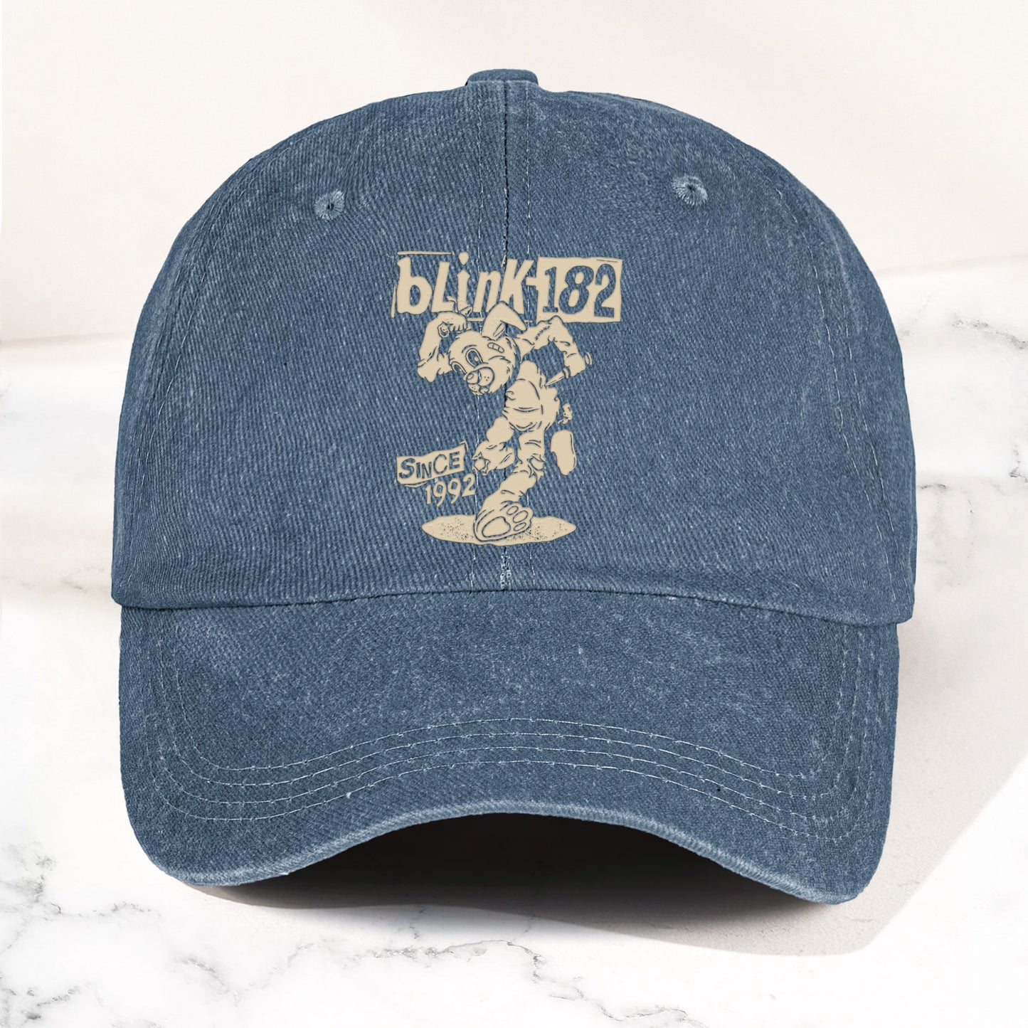 Blink-182 Denim Cap – Bunny “Since 1992” Vintage Dad Hat (With Box)