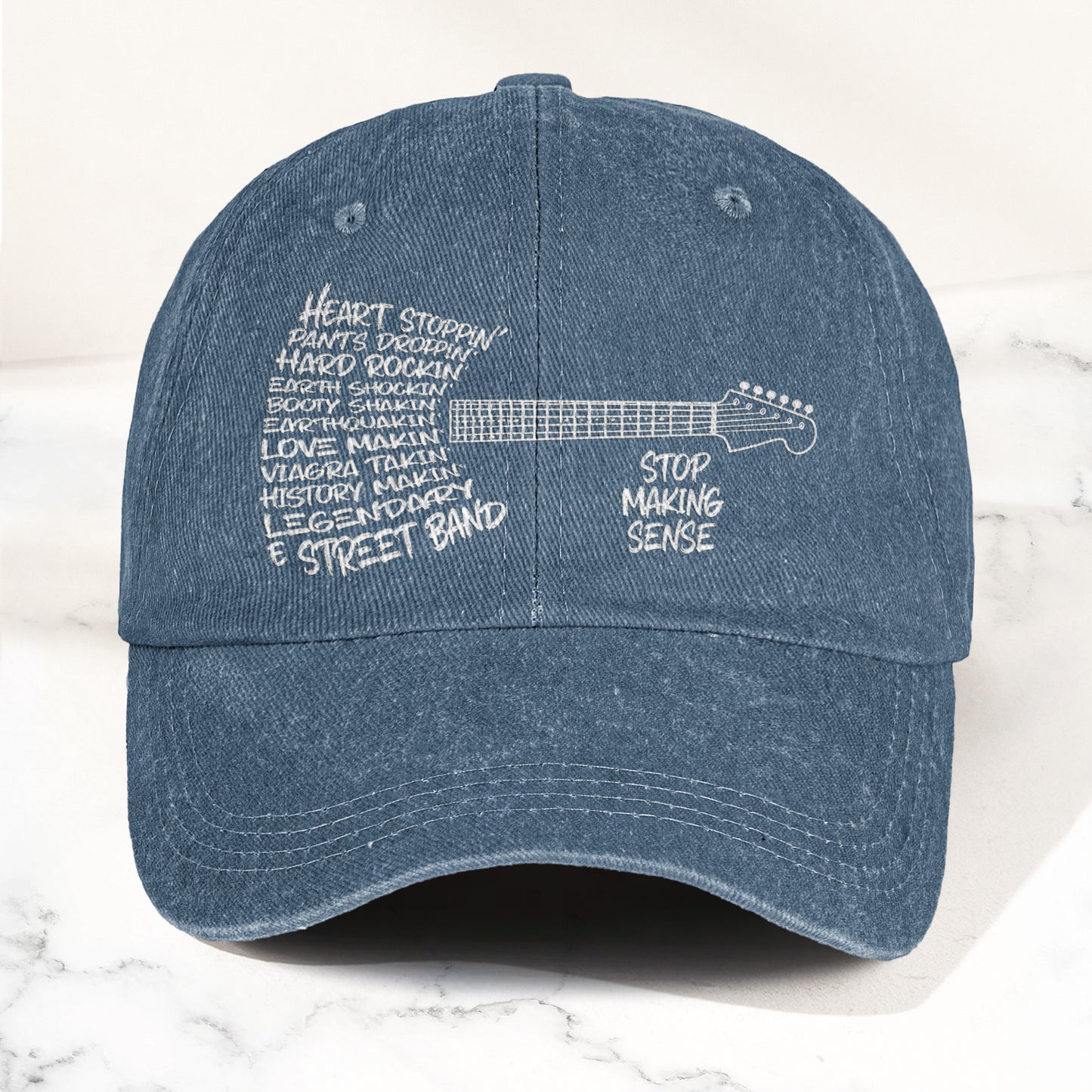 Bruce Springsteen & The E Street Band Denim Cap – Retro Rock Music Fan Cap Gift For Dad (With Box)