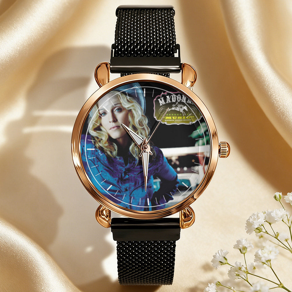 Madonna Vintage Portrait Watch – Classic Pop Star Design Available