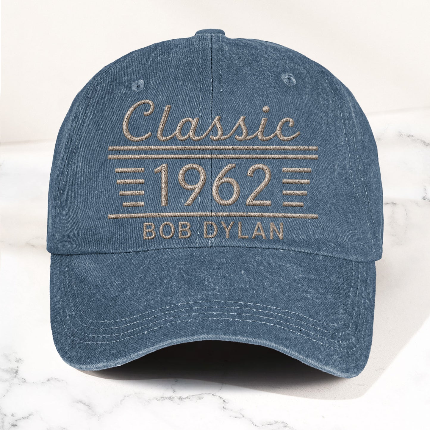 Bob Dylan Classic 1962 Est Folk Rock Music Merch Denim Cap – Retro Vintage Dad Cap Gift For Dad (With Box)