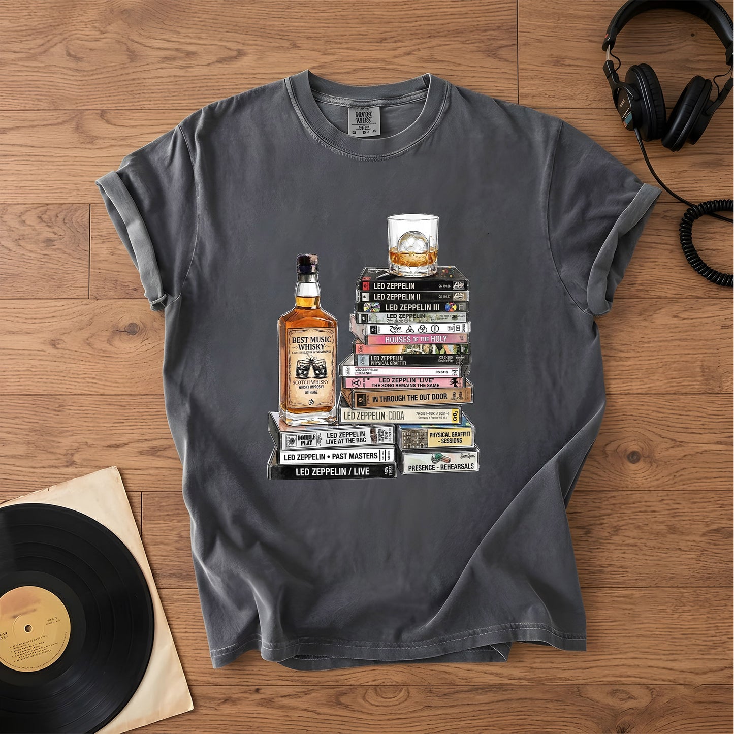 Led Zeppelin Cassette Collection T-Shirt – Retro Music Merch Tee
