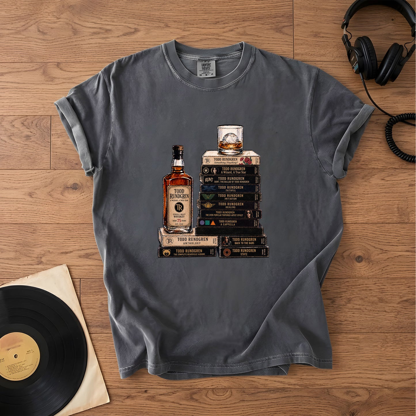 Todd Rundgren Cassette Album Collection T-Shirt – Retro Rock Music Merch Tee
