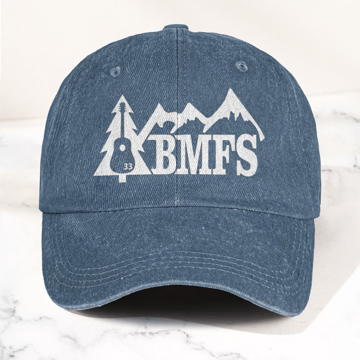 Billy Strings BMFS Acoustic Guitar Mountain Nature Music Merch Denim Cap – Retro Vintage Dad Cap Gift For Dad (With Box)