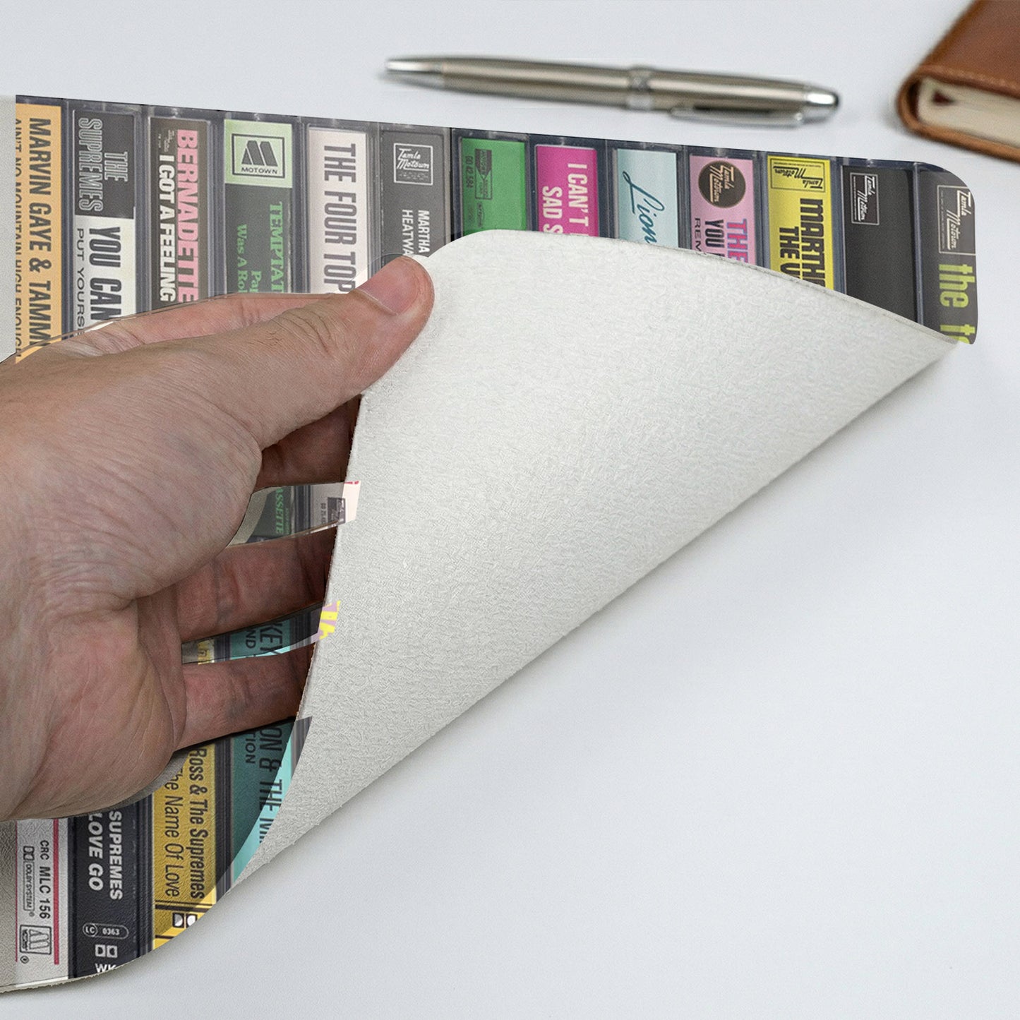 Motown Cassette Tape Art Print 1960s Music Desk Mat – Non-slip Home Office Gift Keyboard Pad Birthday Gift For Music Lovers