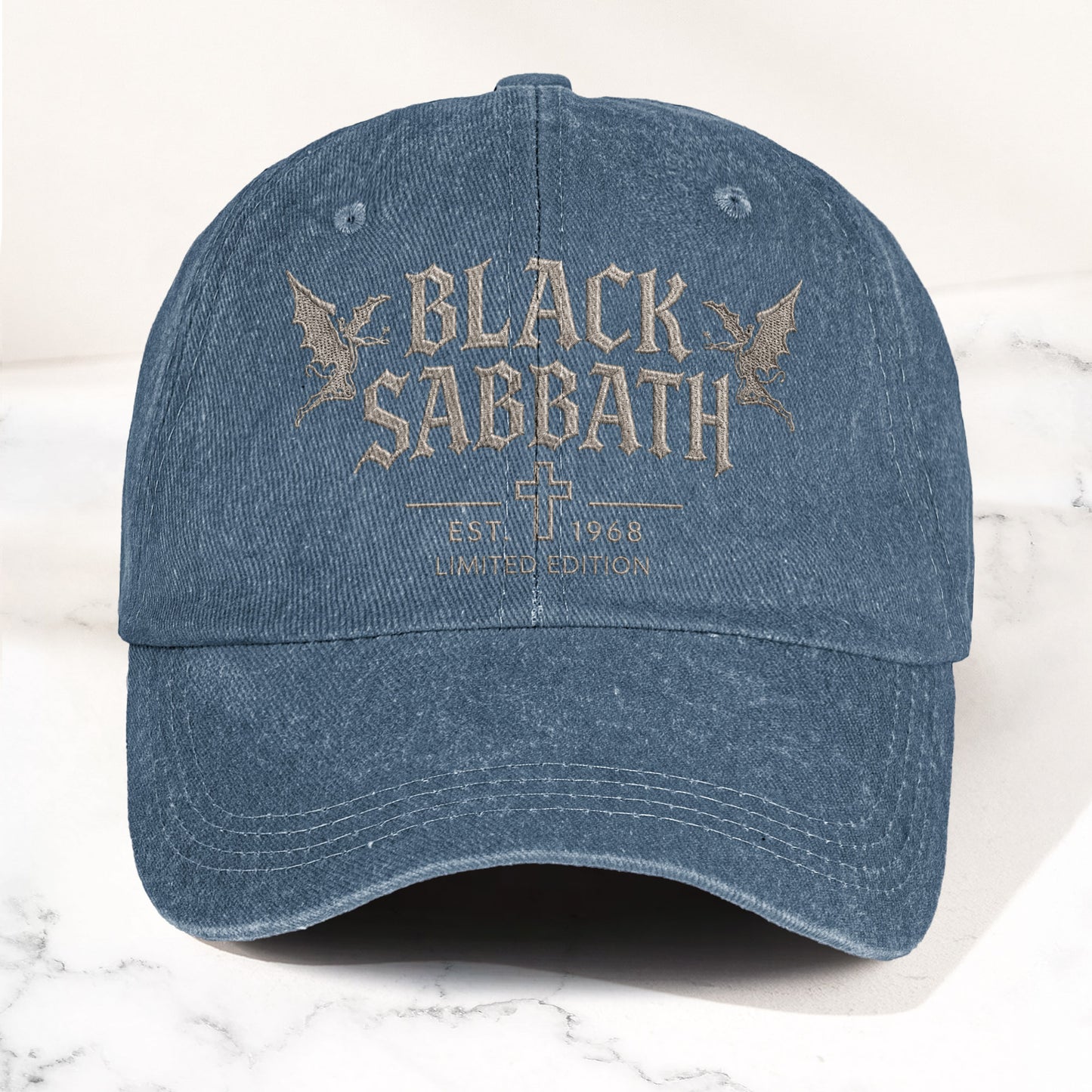 Black Sabbath 1968 Est Denim Cap – Vintage Dad Cap Gift For Dad (With Box)