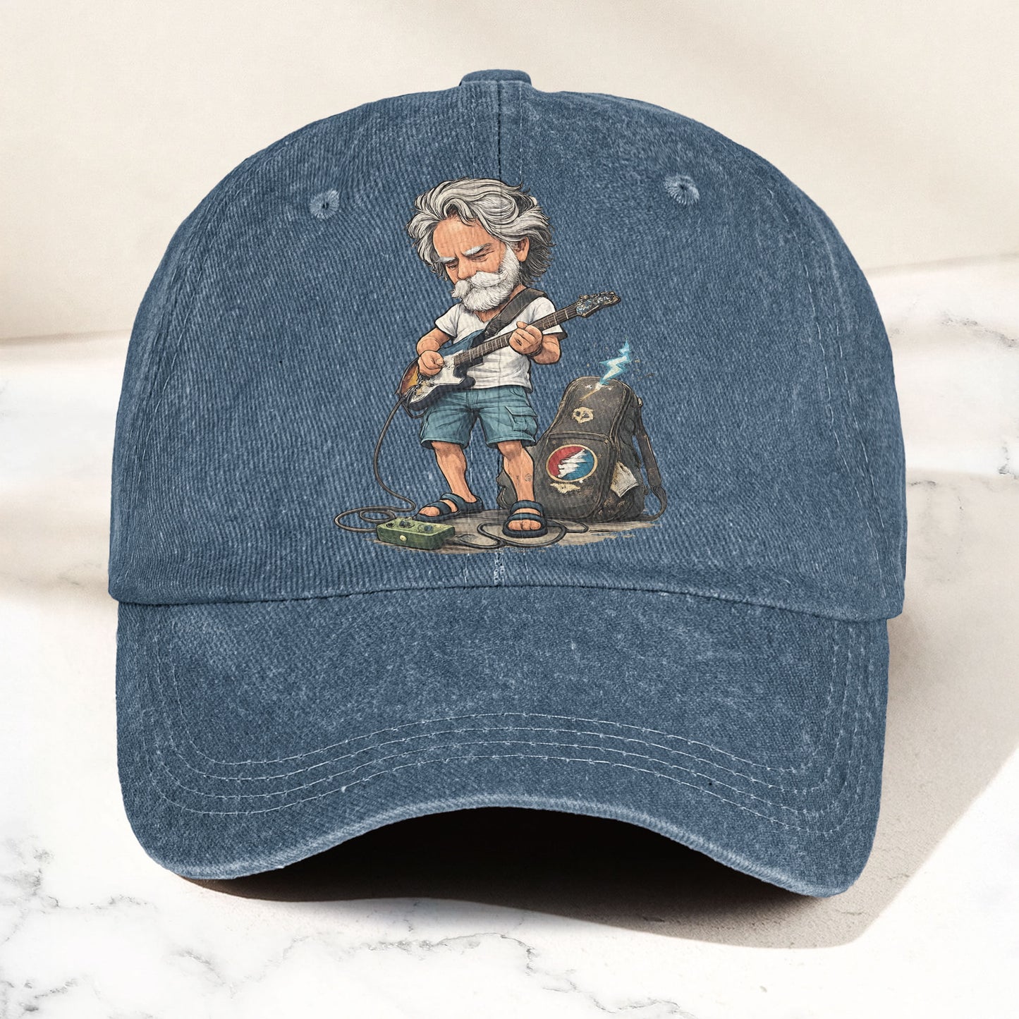 Grateful Dead Denim Cap – Bob Weir Guitarist Vintage Dad Hat ( With Box)