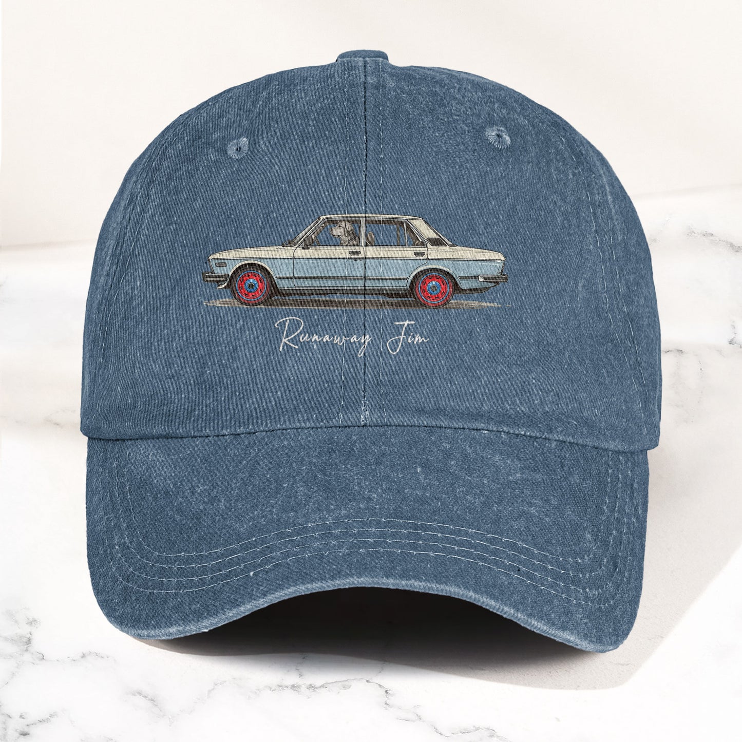 Phish Runaway Jim Car Parody Denim Cap – Retro Music Fan Concert Cap Gift For Dad (With Box)