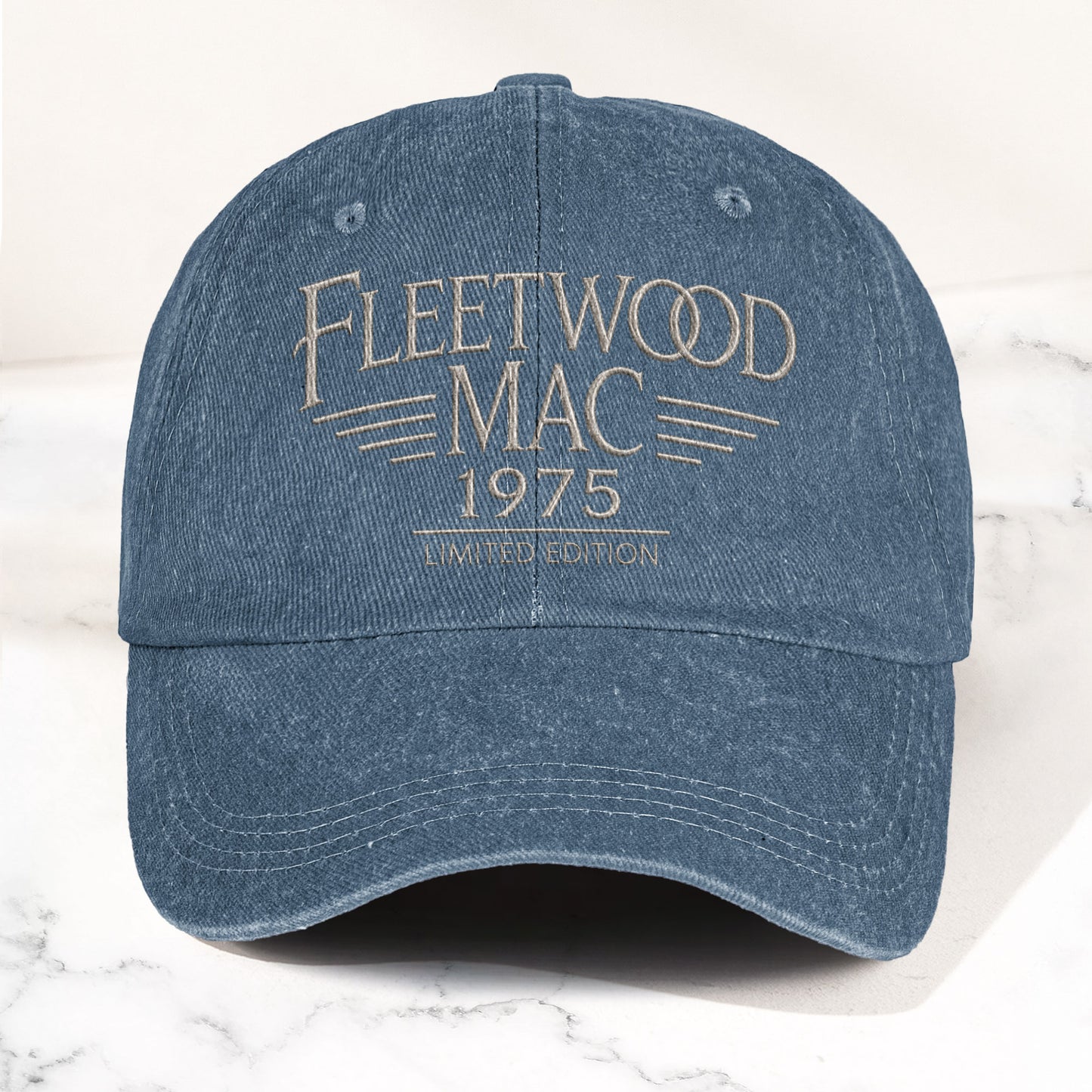 Fleetwood Mac 1975 Est Denim Cap – Vintage Dad Cap Gift For Dad (With Box)