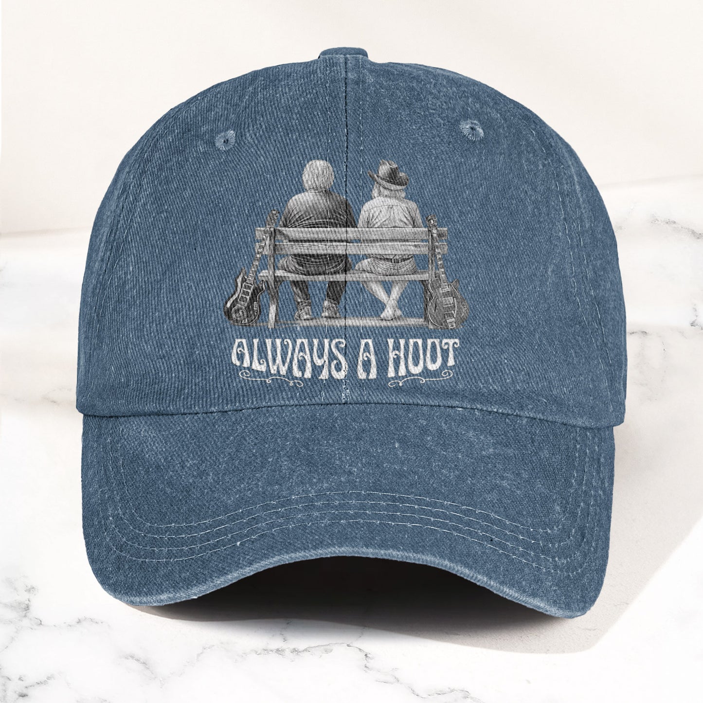 Grateful Dead Jerry Garcia and Bob Weir Always A Hoot – Retro Vintage Dad Cap Gift For Dad (With Box)