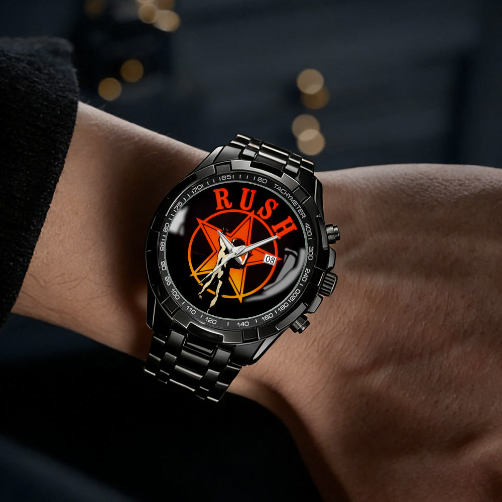 Rush Starman Classic Rock Luxury Watch – Stainless Steel Band Music Fan Gift