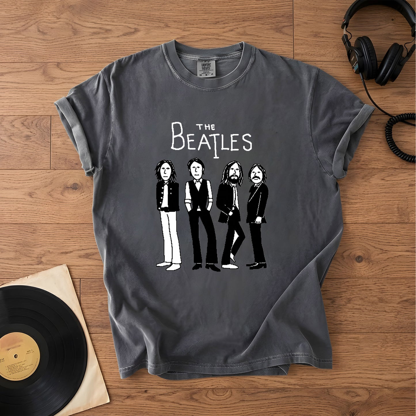 The Beatles Vintage Rock Band Cartoon Design Vintage T-Shirt – Retro Music Merch Tee