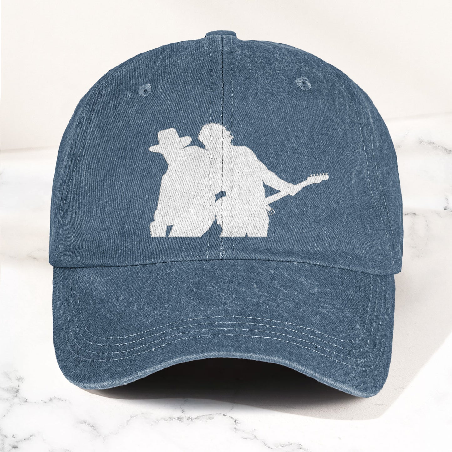 Bruce Springsteen And Clarence Clemons Denim Cap – Retro Rock Music Fan Cap (With Box)