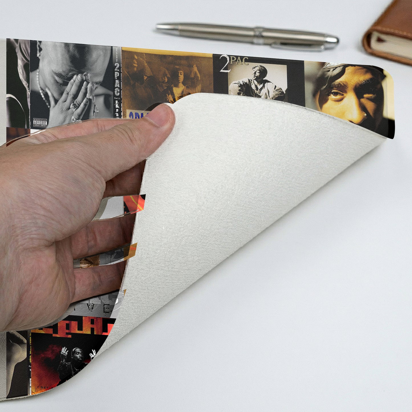 2Pac Vintage Cassette Desk Mat – Non-slip Home Office Gift Keyboard Pad for Rock Music Lovers