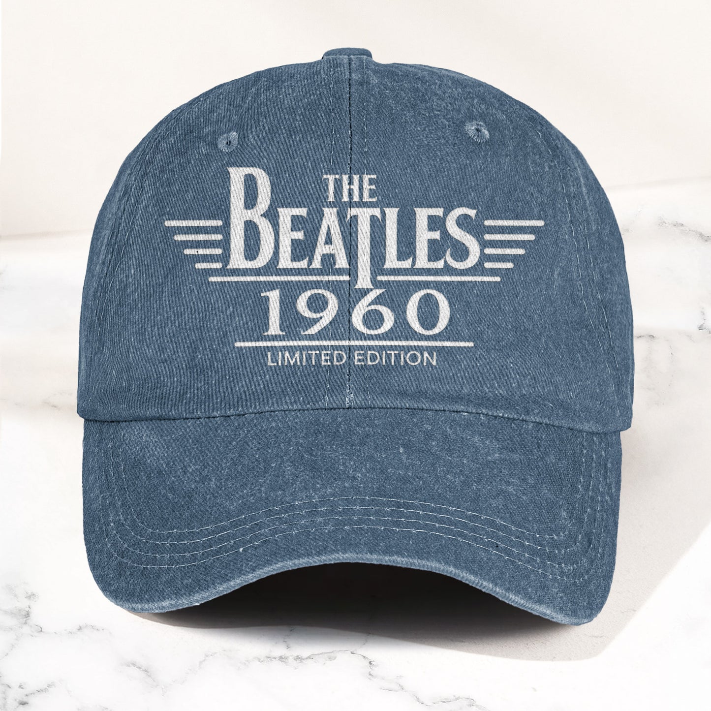 The Beatles Band Logo 1960 Denim Cap – Vintage Dad Cap Gift For Dad (With Box)