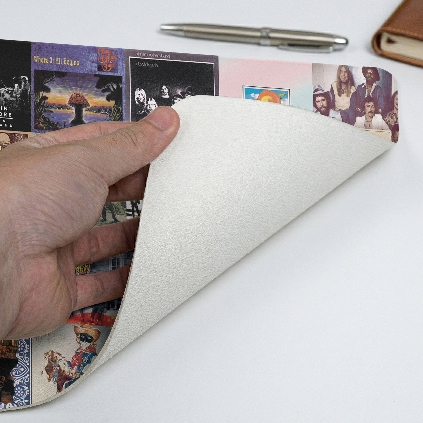 The Allman Brothers Band Album Collage Print Desk Mat – Non-slip Office Gift Keyboard Pad Birthday Gift For Music Lovers