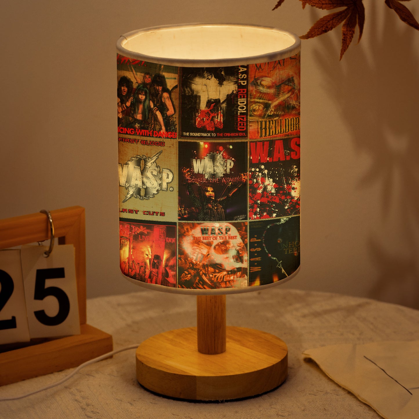 W.A.S.P. Albums Fabric Lamp – Wild 80s Metal Flame Glow