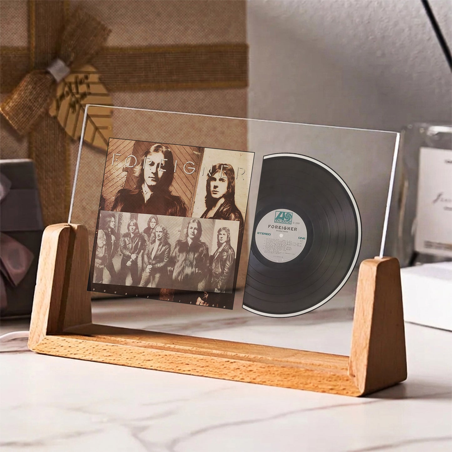 Foreigner Double Vision Iconic Album Acrylic Light – Classic Rock Vinyl LED Display