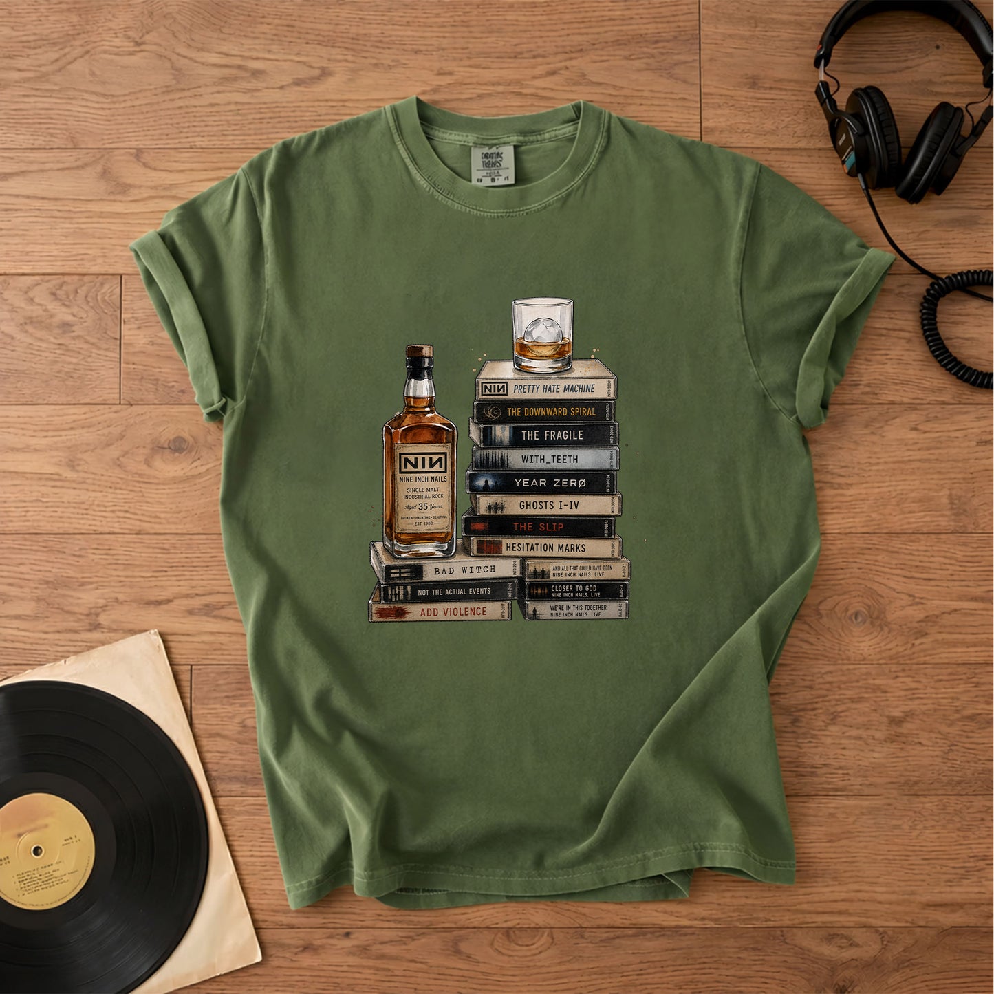 Nine Inch Nails Cassette Album Collection Vintage T-Shirt – Retro Music Nine Inch Nails Merch Tee