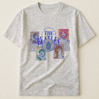 The Beatles Vintage Collage T-Shirt – With Love From Us To You Retro Band Tee