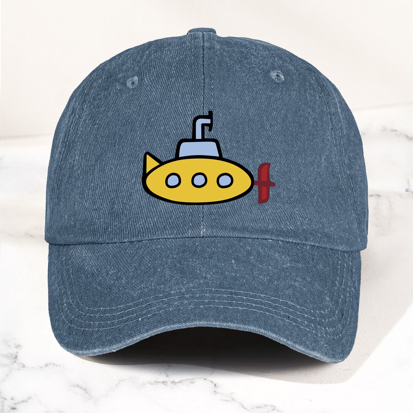 The Beatles Denim Cap – Yellow Submarine Minimalist Dad Hat ( With Box)