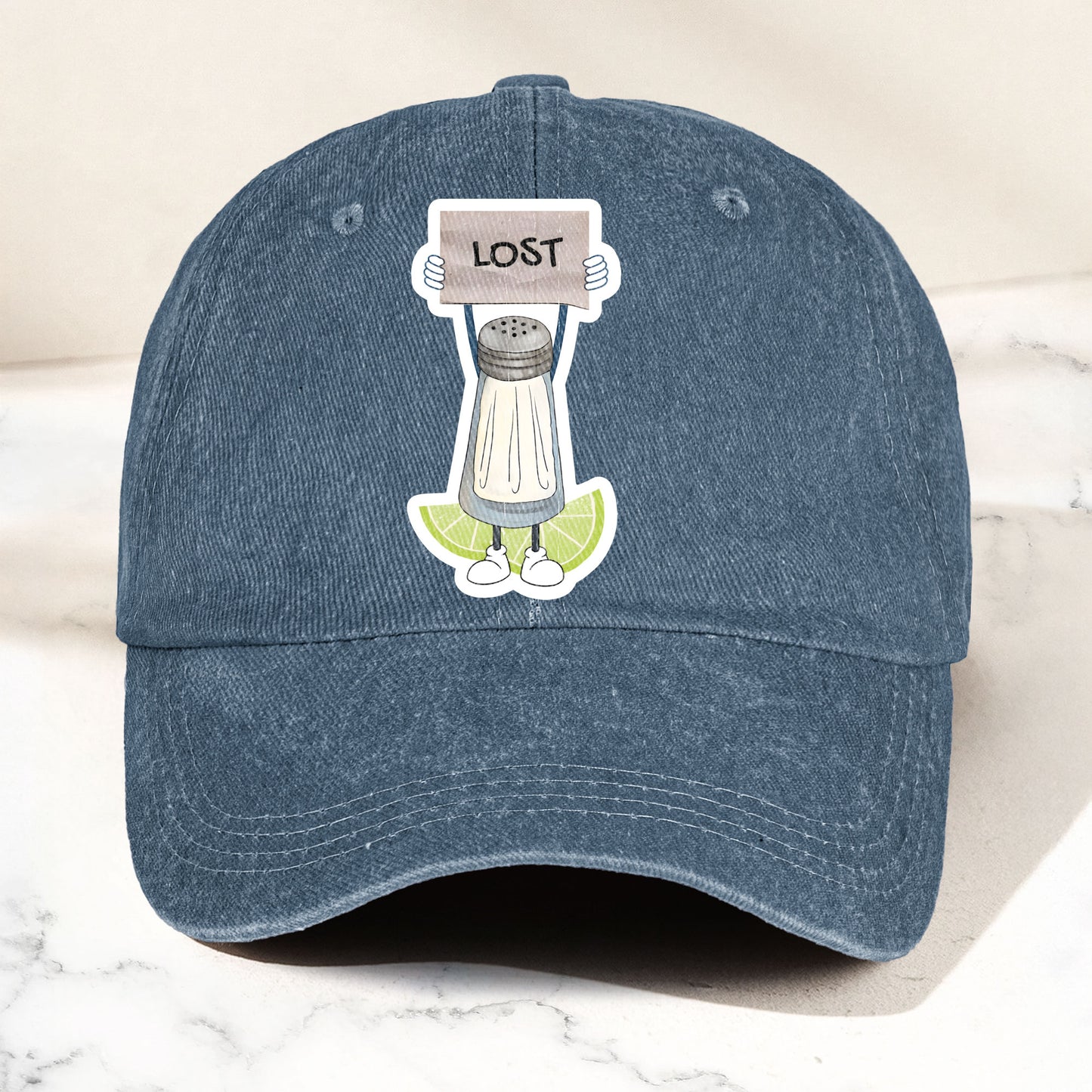 Lost Shaker of Salt Denim Cap – Retro Classic Jimmy Buffett Inspired Dad Hat (With Box)