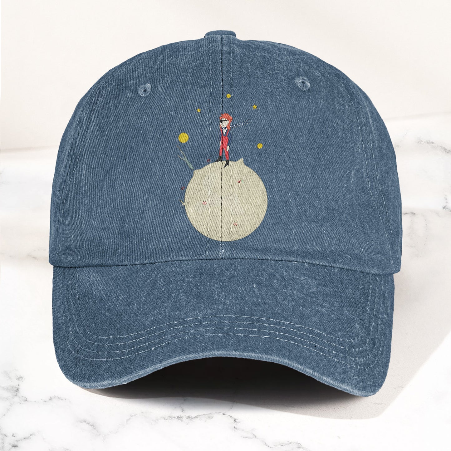 Ziggy Stardust Denim Dad Cap – Retro David Bowie Merch Design (With BOX)