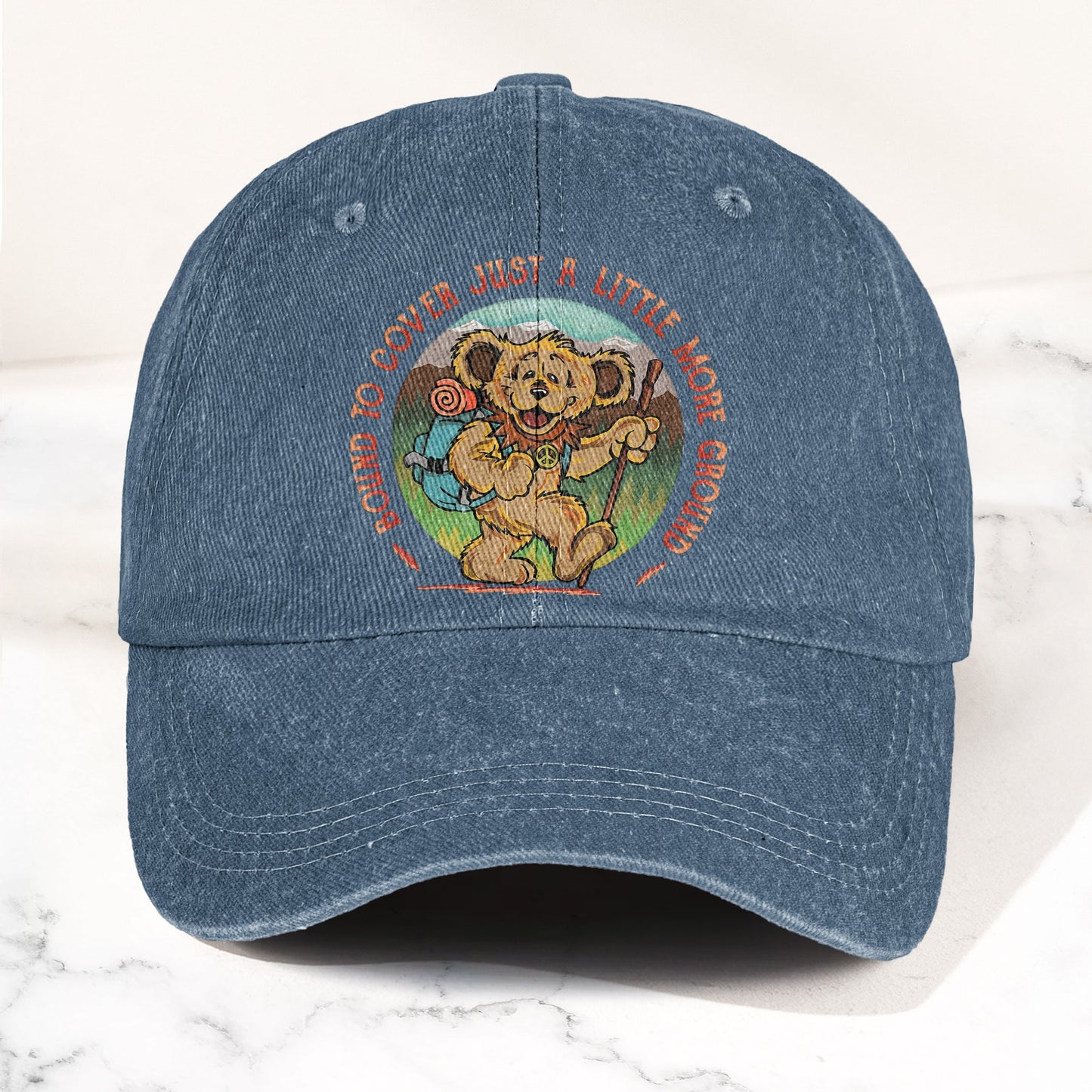 Grateful Dead Bound to Cover Just a Little More Ground Denim Cap – Retro Vintage Dad Cap Gift For Dad (With Box)